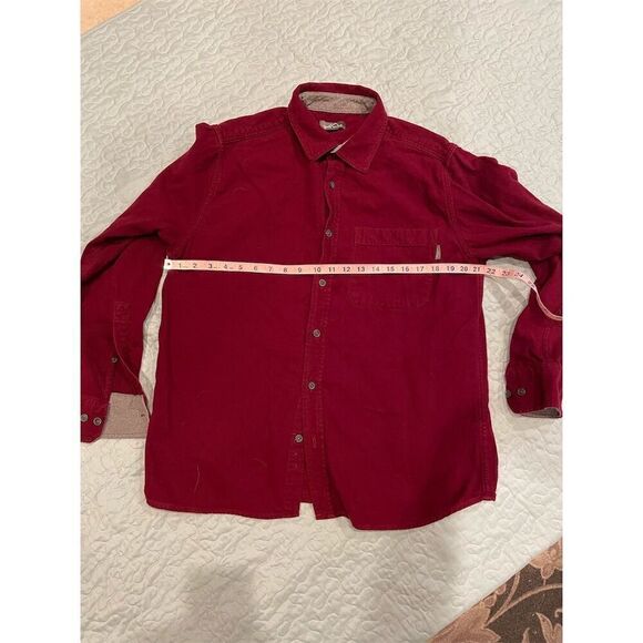 Eddie Bauer Other - Eddie Bauer Men's L Red Long Sleeve Flannel Button-Up Shirt Casual
